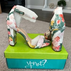 Y-Not Floral Heels